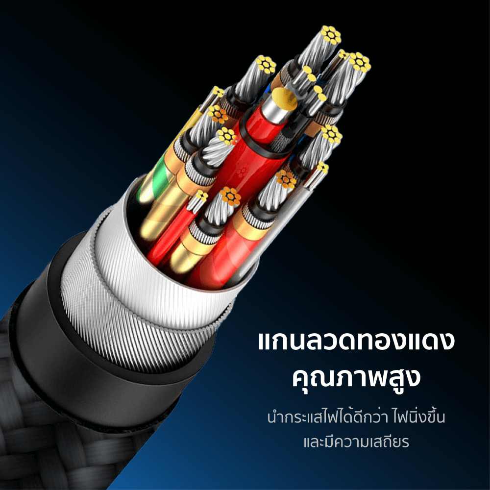 สายชาร์จไนลอนถัก ZTEC รุ่น ZC631 USB-C to USB-C 1 เมตร สีเทา (เชื่อมต่อภาพ 8K)